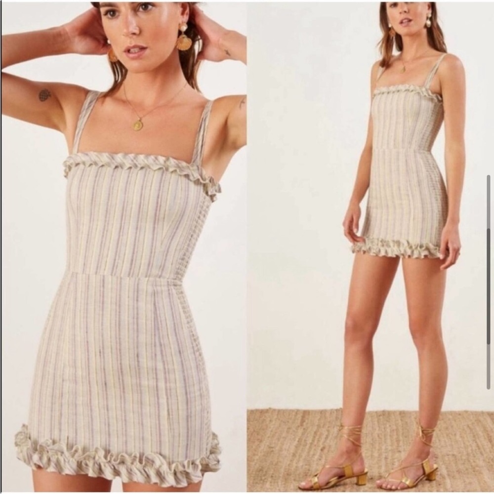 Reformation Smocked Jojoba Mini Dress